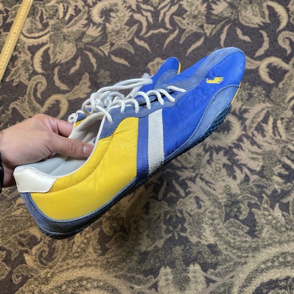 Ralph Lauren Other - Vtg 90s Polo Ralph Lauren Nylon Suede Mens Shoes Size 13 Blue Yellow Thin